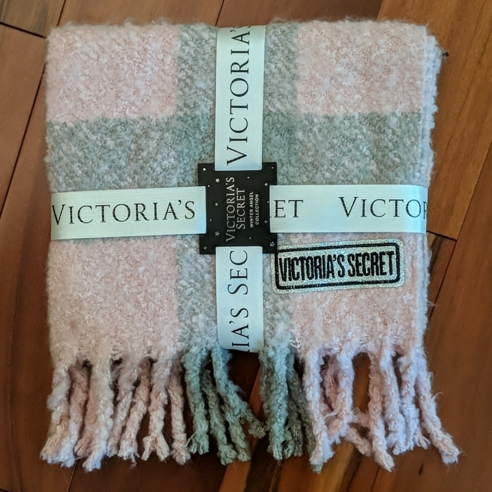Victoria's Secret blush check scarf